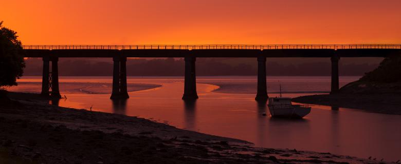 Free stock image of Bridge at sunset created by Andy Fox