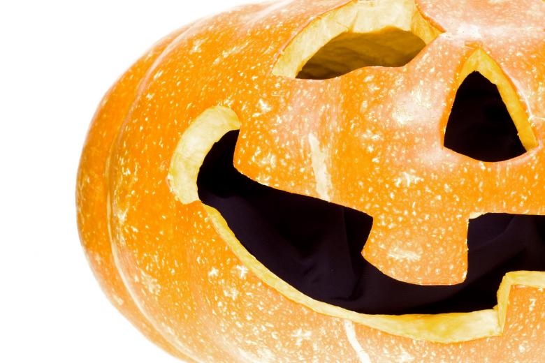 Free stock image of Halloween pumpkin on white created by 2happy