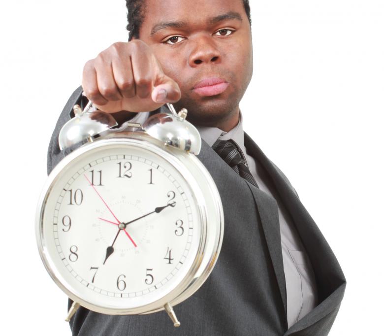 Free stock image of Man with clock created by Val Lawless