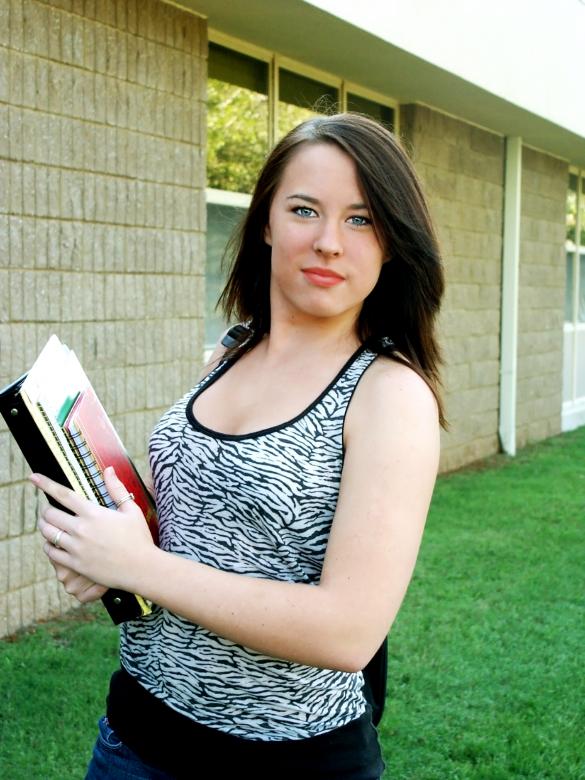 Free stock image of Girl with books created by Val Lawless