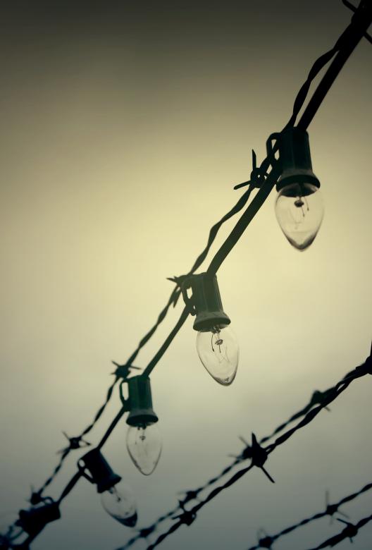 Free stock image of Barbwire and lights created by Val Lawless