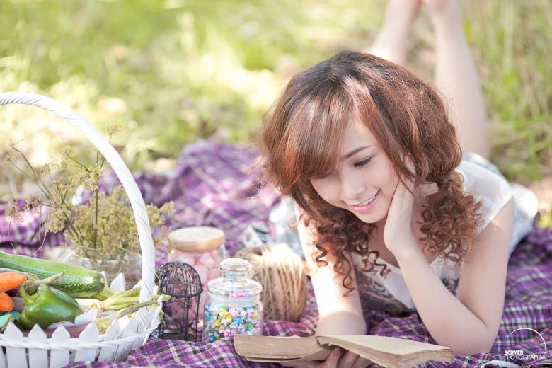 Free stock image of Pretty Girl reading book created by Scryer