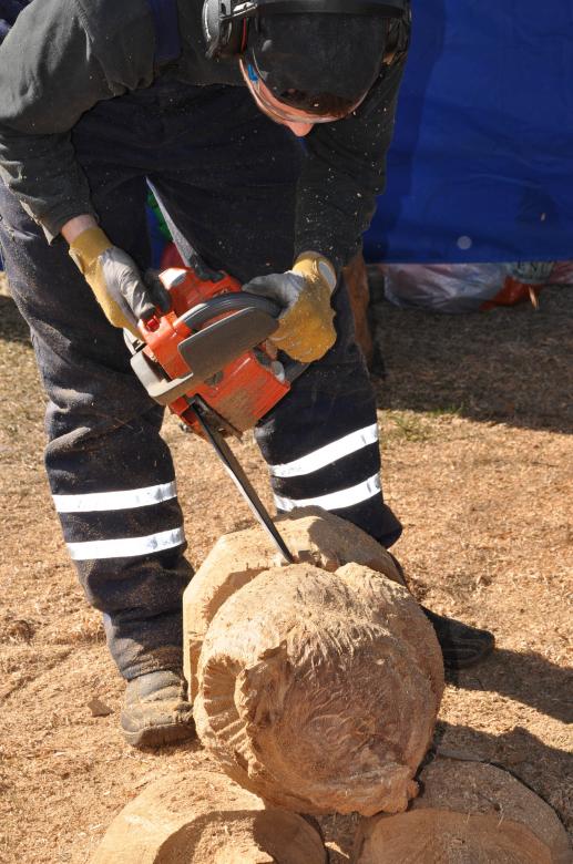 Free stock image of Craftsmen creates wooden owl with chains created by Tomas Adomaitis