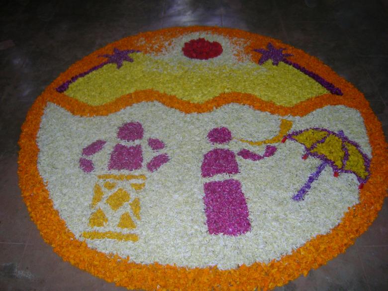 Free stock image of Pookalam created by Tona sam