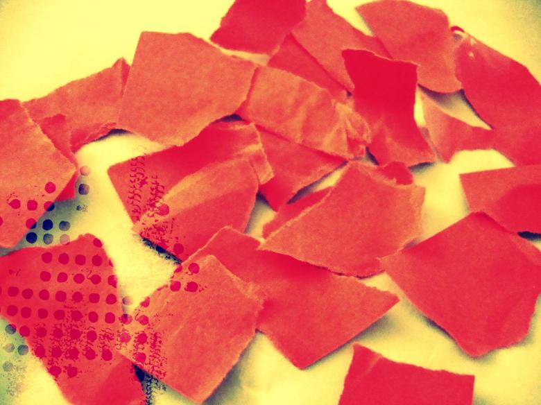 Free stock image of Red paper snippets created by laraalicia 07