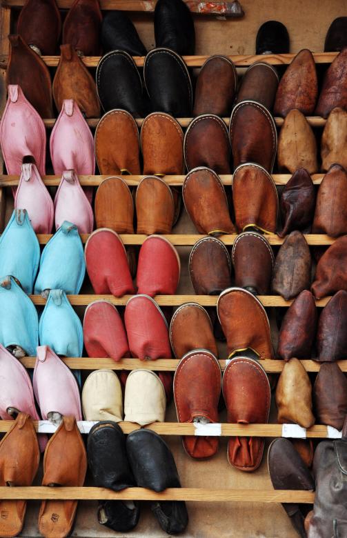 Free stock image of Morocco shoe display created by Luka