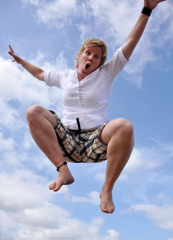 Free stock image of Girl jumping in the air created by Luka