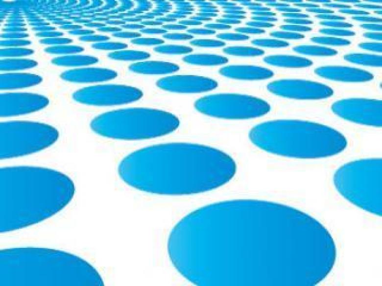 Free stock image of Blue Perspective Dots Background created by Riki Maltese