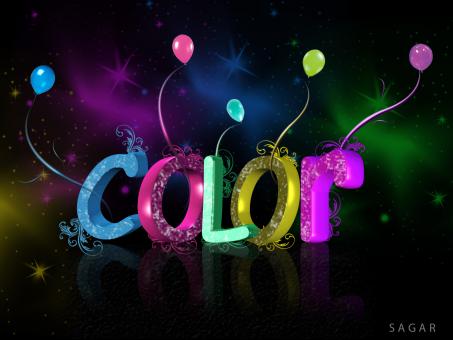 3D Colour Text - Free Stock Photo