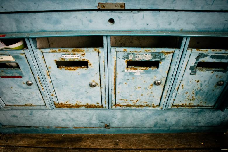 Free stock image of Blue mailboxes created by Luka