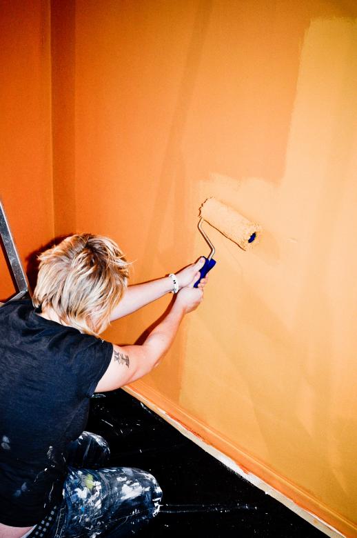 Free stock image of Girl painting wall created by Luka