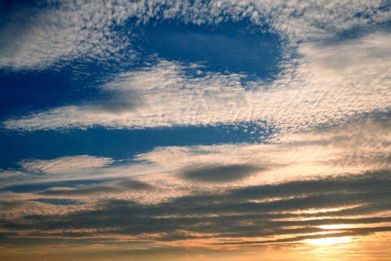 Free stock image of Cloudy Sunset Sky created by Nicolas Raymond