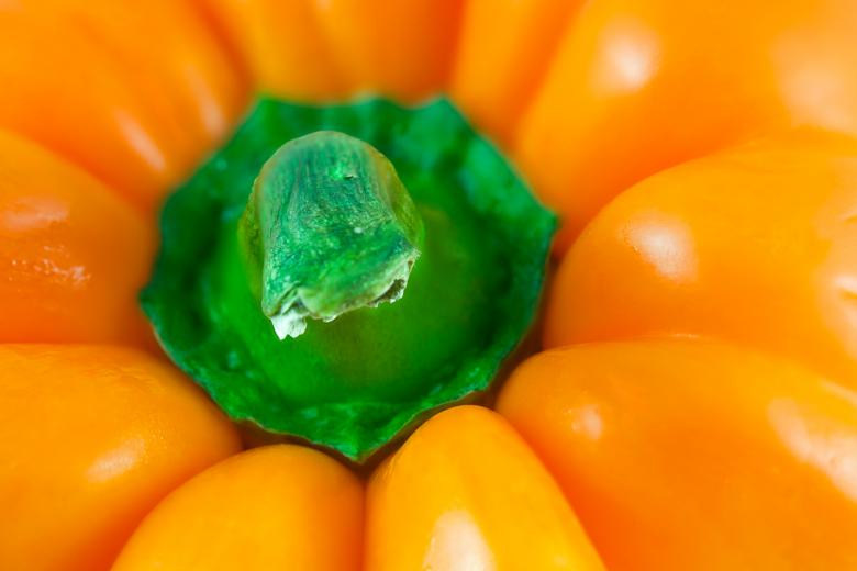 Free stock image of Orange Pepper Macro created by Nicolas Raymond