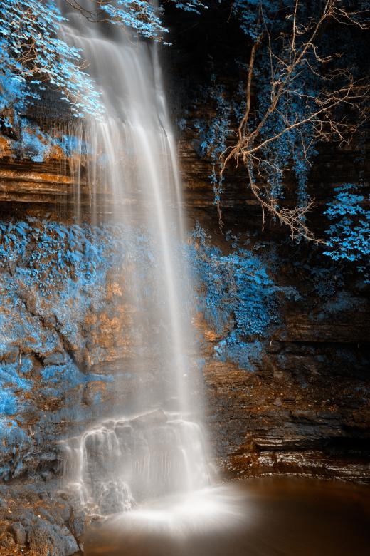 Free stock image of Glencar Falls - Blue Color - HDR created by Nicolas Raymond
