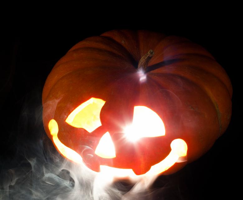 Free stock image of Scary pumpkin and smoke created by 2happy