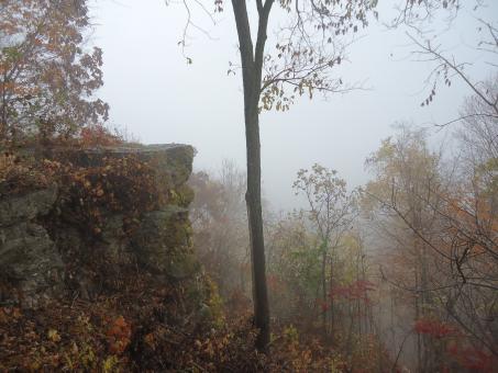 Fog View from Bluff - Free Stock Photo