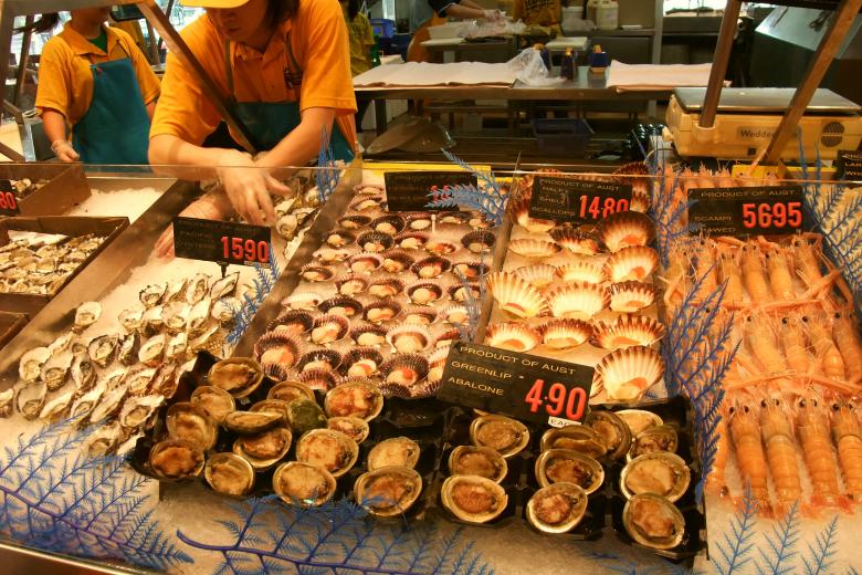 Free stock image of Seafood in Fishmarket created by Steve Tsoi