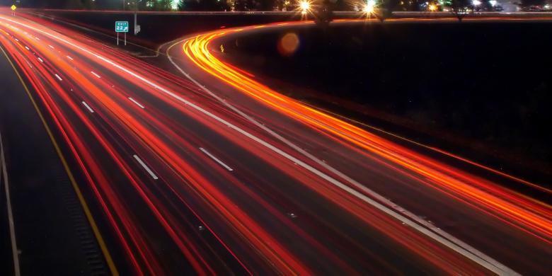 Free stock image of Night traffic on highway created by agphotostock.com