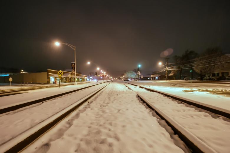 Free stock image of Snow covered rail road created by agphotostock.com
