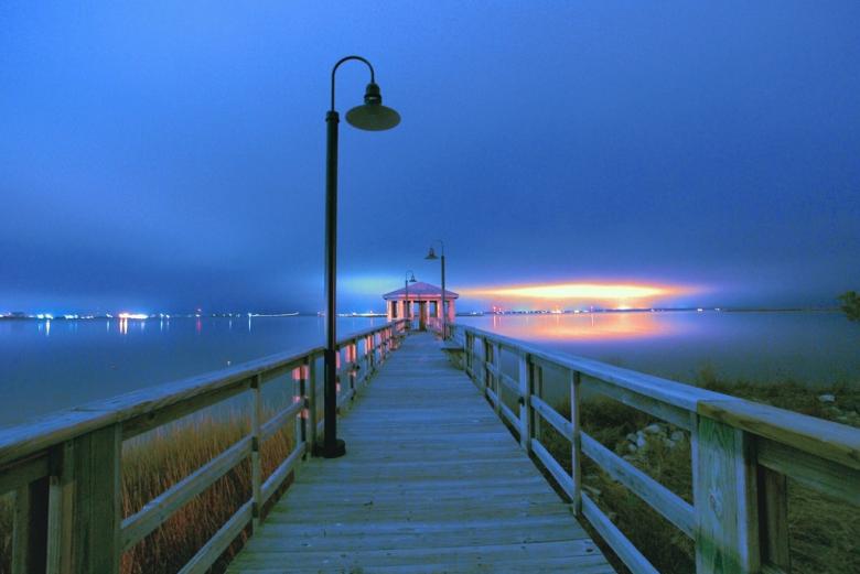 Free stock image of Peer at night created by agphotostock.com