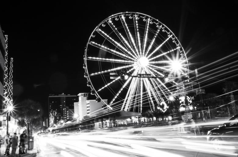 Free stock image of Myrtle beach at night created by agphotostock.com