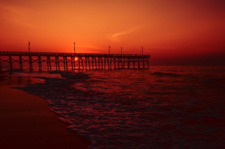 Free stock image of Myrtle beach pier sunrise created by agphotostock.com