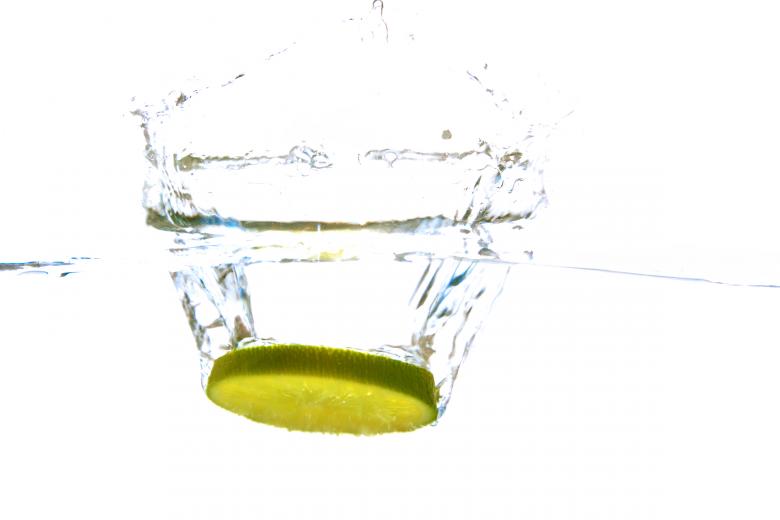 Free stock image of  Lime Falling in Water created by Geoffrey Whiteway