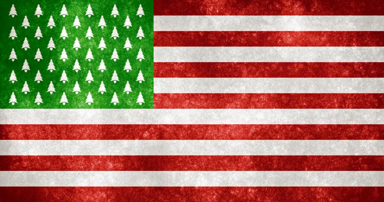 Free stock image of USA Grunge Flag - Christmas Trees created by Nicolas Raymond