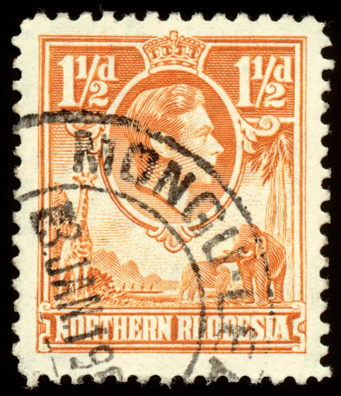 Free stock image of Orange King George VI Stamp created by Nicolas Raymond