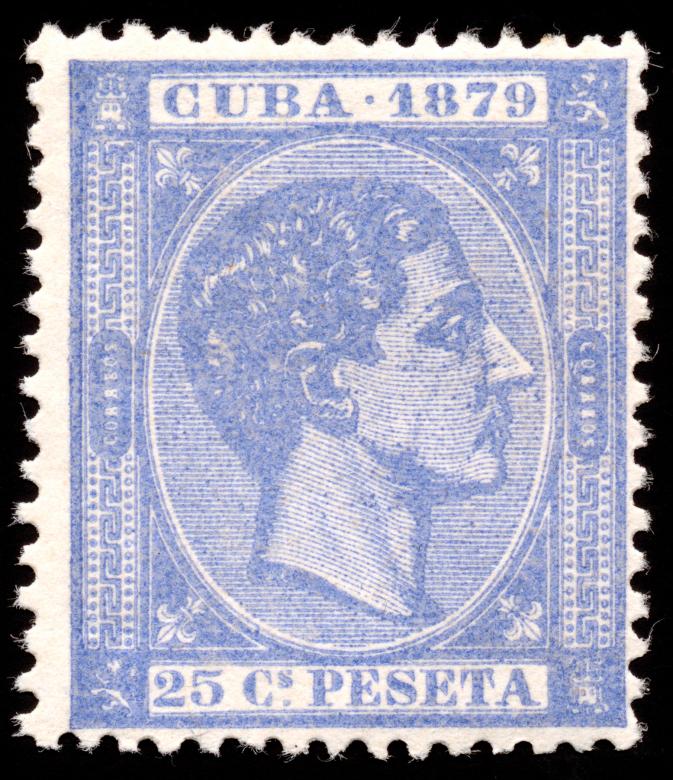 Free stock image of Blue King Alfonso XII Stamp created by Nicolas Raymond