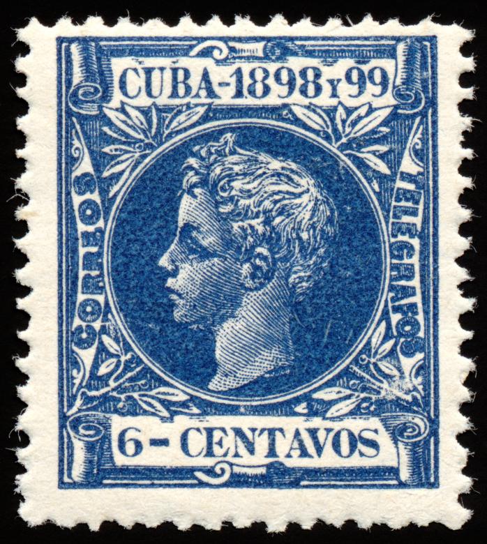 Free stock image of Blue King Alfonso XIII Stamp created by Nicolas Raymond