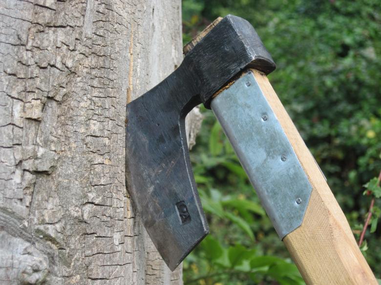 Free stock image of Axe on a tree created by Boris Kyurkchiev
