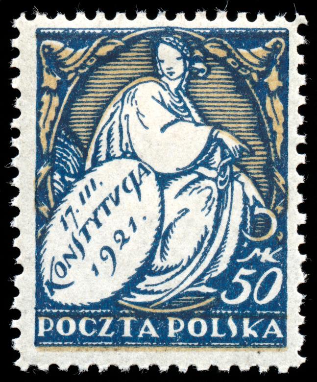 Free stock image of Blue New Constitution Stamp created by Nicolas Raymond
