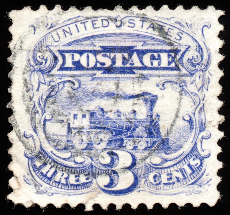 Free stock image of Blue Locomotive Stamp created by Nicolas Raymond