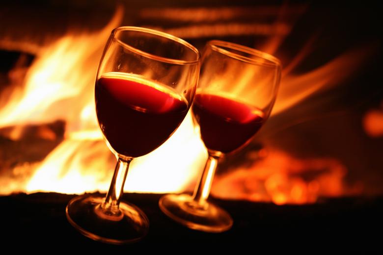 Free stock image of Wine against fire created by 2happy