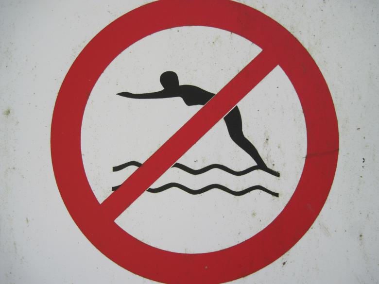 Free stock image of No swimming sign created by Boris Kyurkchiev