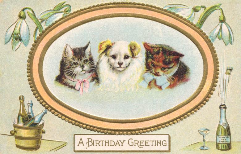 Free stock image of Birthday Greeting Card - Circa 1910s created by Nicolas Raymond