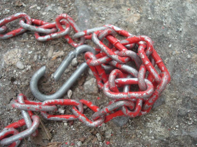 Free stock image of Old red metal chain created by Boris Kyurkchiev
