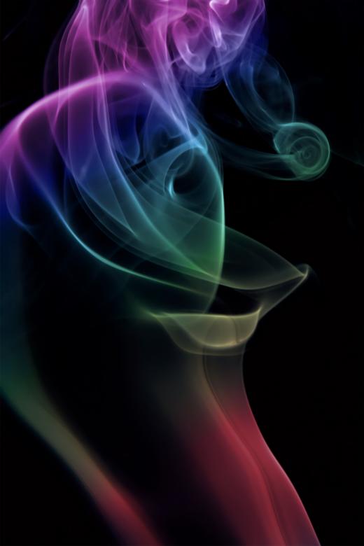 Free stock image of Abstract Multicolored Smoke on Black created by 2happy