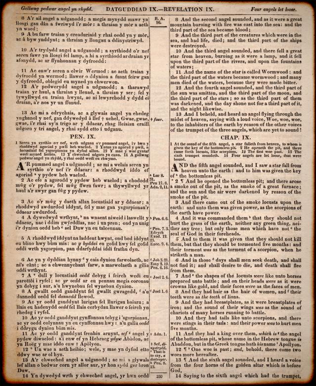 Free stock image of Old Welsh Bible Passage created by Nicolas Raymond