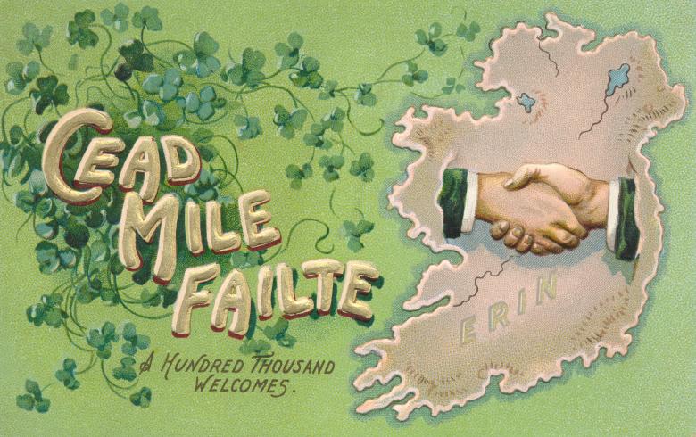 Free stock image of Antique Ireland Welcome Postcard created by Nicolas Raymond