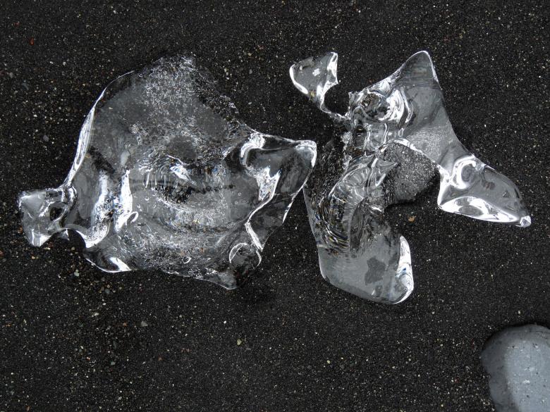 Free stock image of Ice on black sand created by Melissa Bjarnadottir