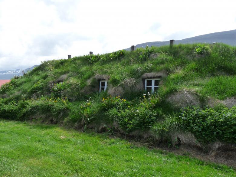 Free stock image of Icelandic turf house created by Melissa Bjarnadottir