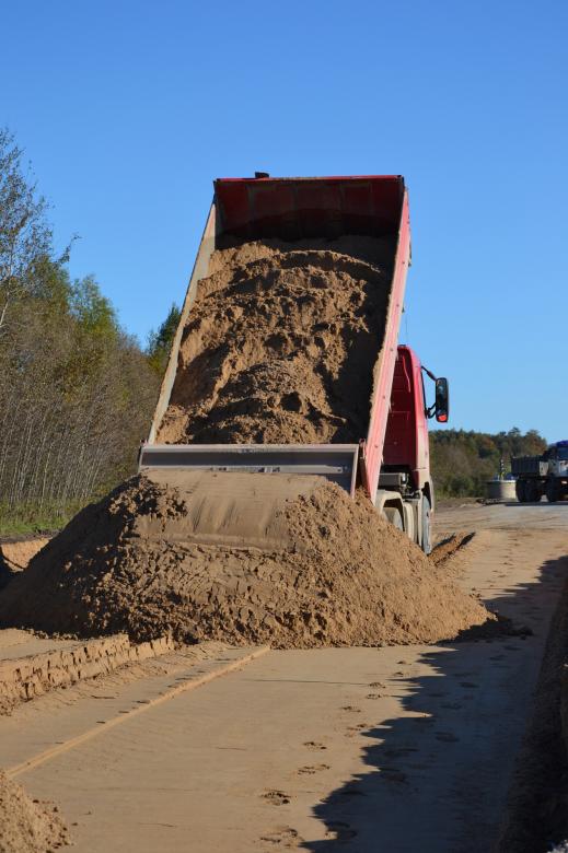 Free stock image of Sand pile and truck created by Tomas Adomaitis