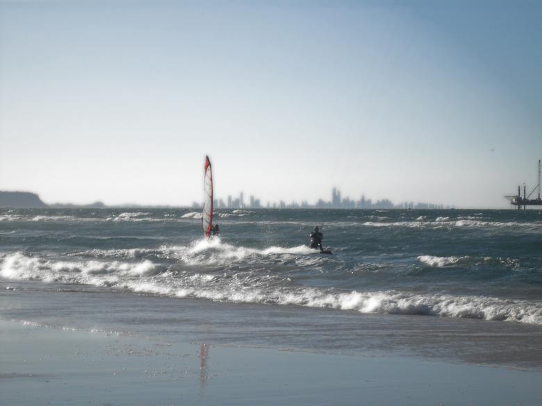 Free stock image of Windsurfer and Kitesurfer created by Nicholas Spaggiari