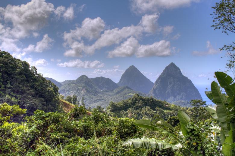 Free stock image of St. Lucia Mountain Scape created by Geoffrey Whiteway