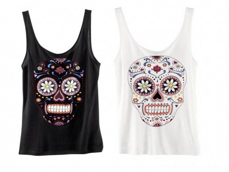 Free stock image of New Flower Skull Pattern Sleeveless created by grand xie