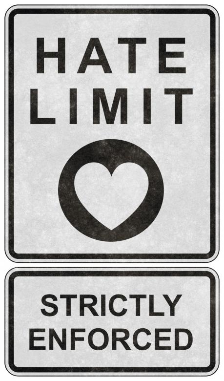 Free stock image of Grunge Road Sign - Zero Hate Limit created by Nicolas Raymond