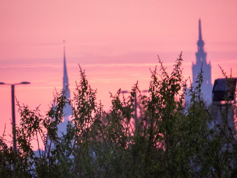 Free stock image of Purple skies and two towers created by Janis Urtans