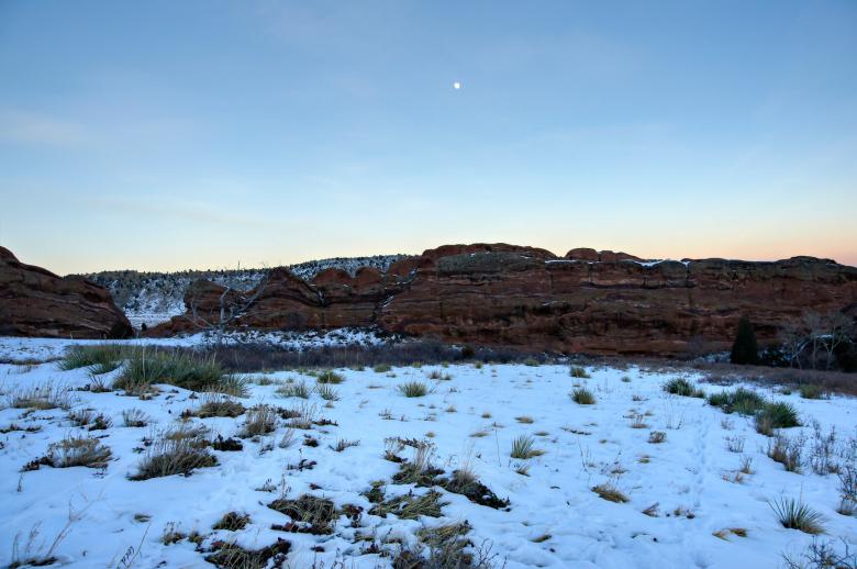 Free stock image of Red Rocks Twilight Moon created by Michael Kirsh